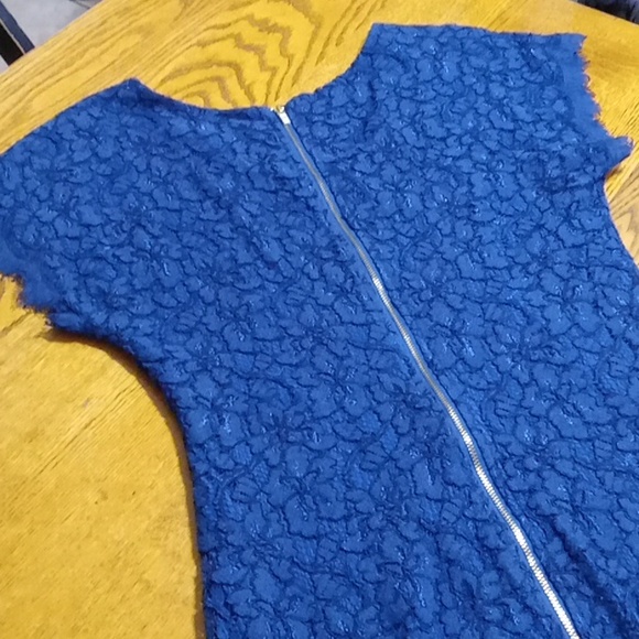 Diane Von Furstenberg  Womens 6 Dress Used NAVY BLUE Preowned Cocktail Party - Picture 4 of 9